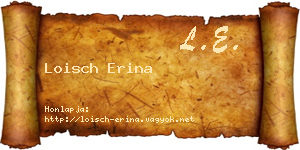 Loisch Erina névjegykártya
